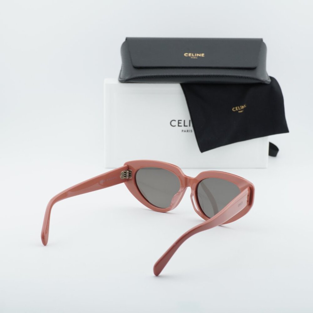 Celine CL40286F 72A Sunglasses Pink Cat Eye Frame, Smoke Lenses - Picture 10 of 10